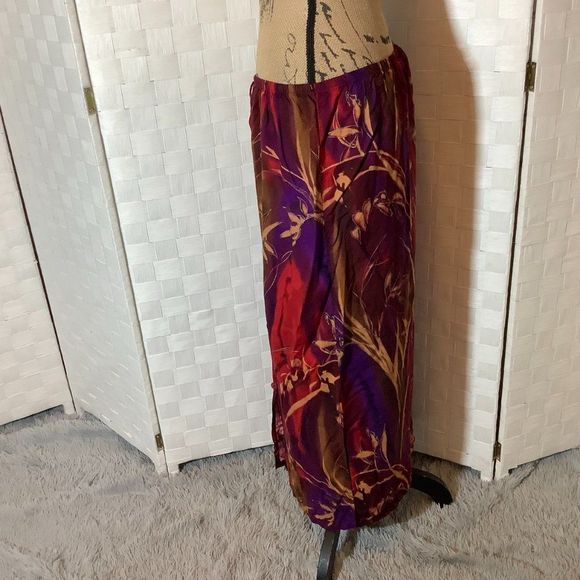 c.b. collections tie dye tropical button front skirt large - Picture 4 of 6